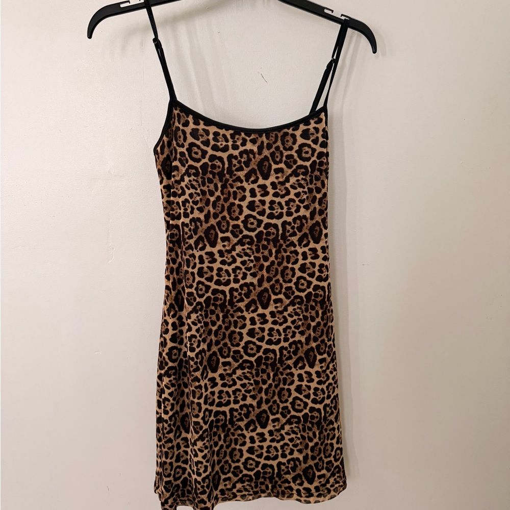 Wild Leopard Print Mini Dress